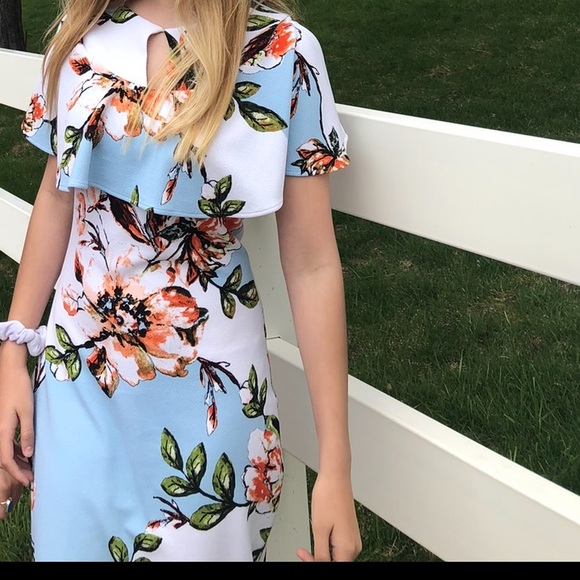 Blue Floral Dress - Picture 4 of 6